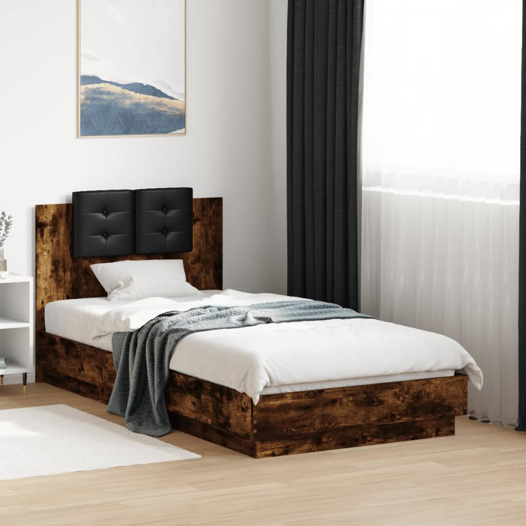 Bed Frame | Smoked Oak | Engineered wood, Plywood | Small Single