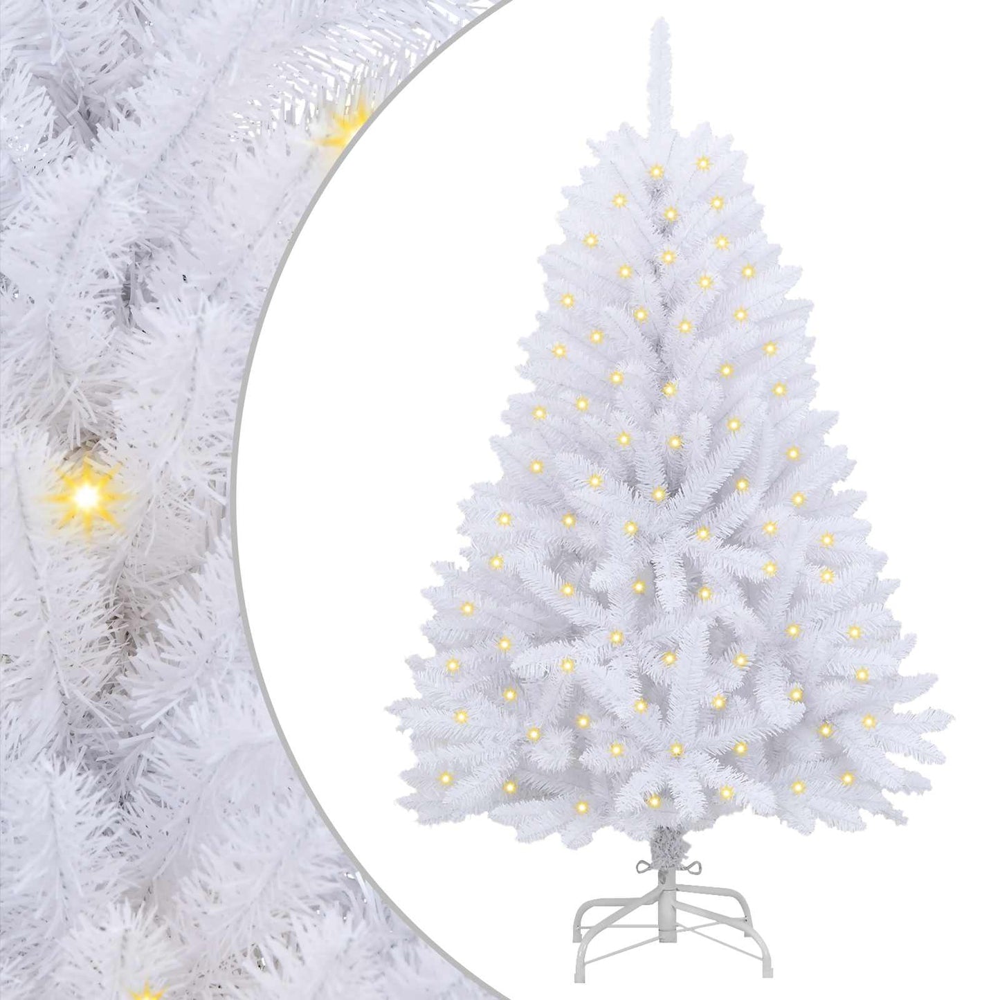 Artificial Christmas Tree White 150 cm PVC and Metal