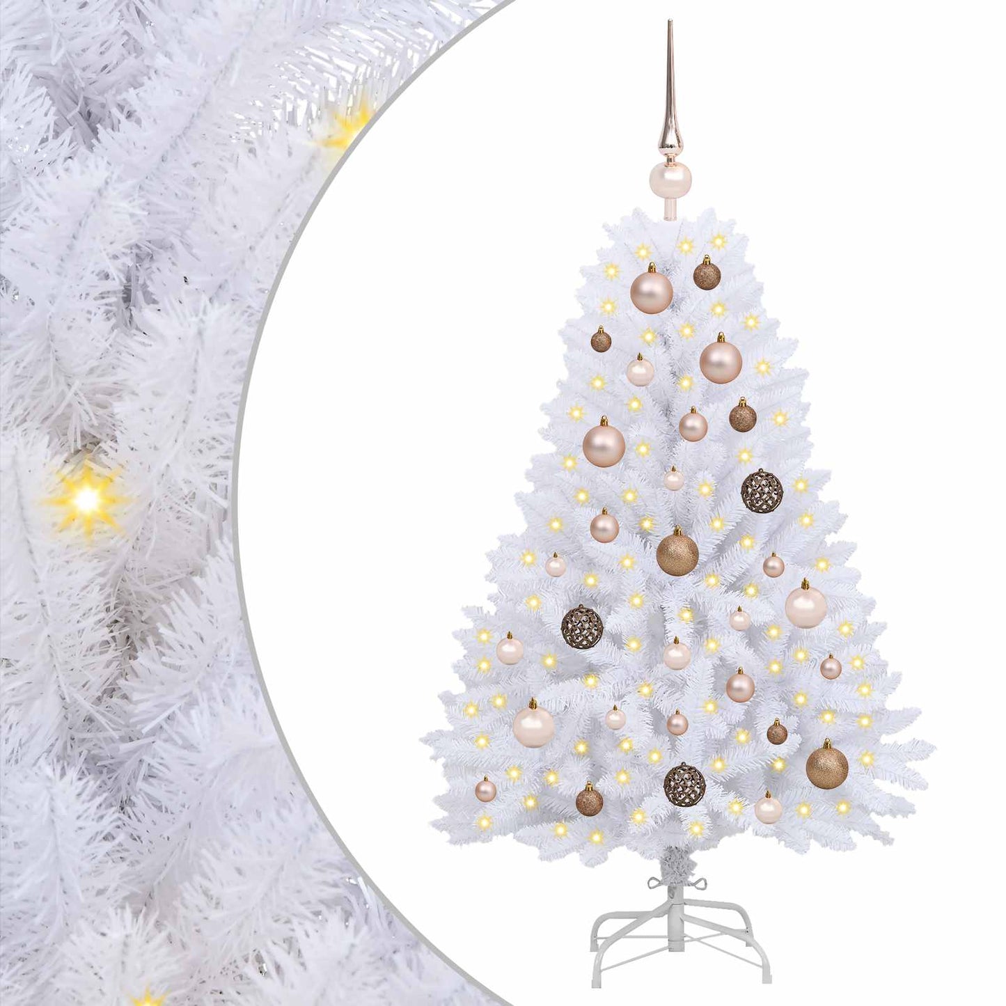 Artificial Christmas Tree White 68 x 68 x 120 cm PVC and Metal