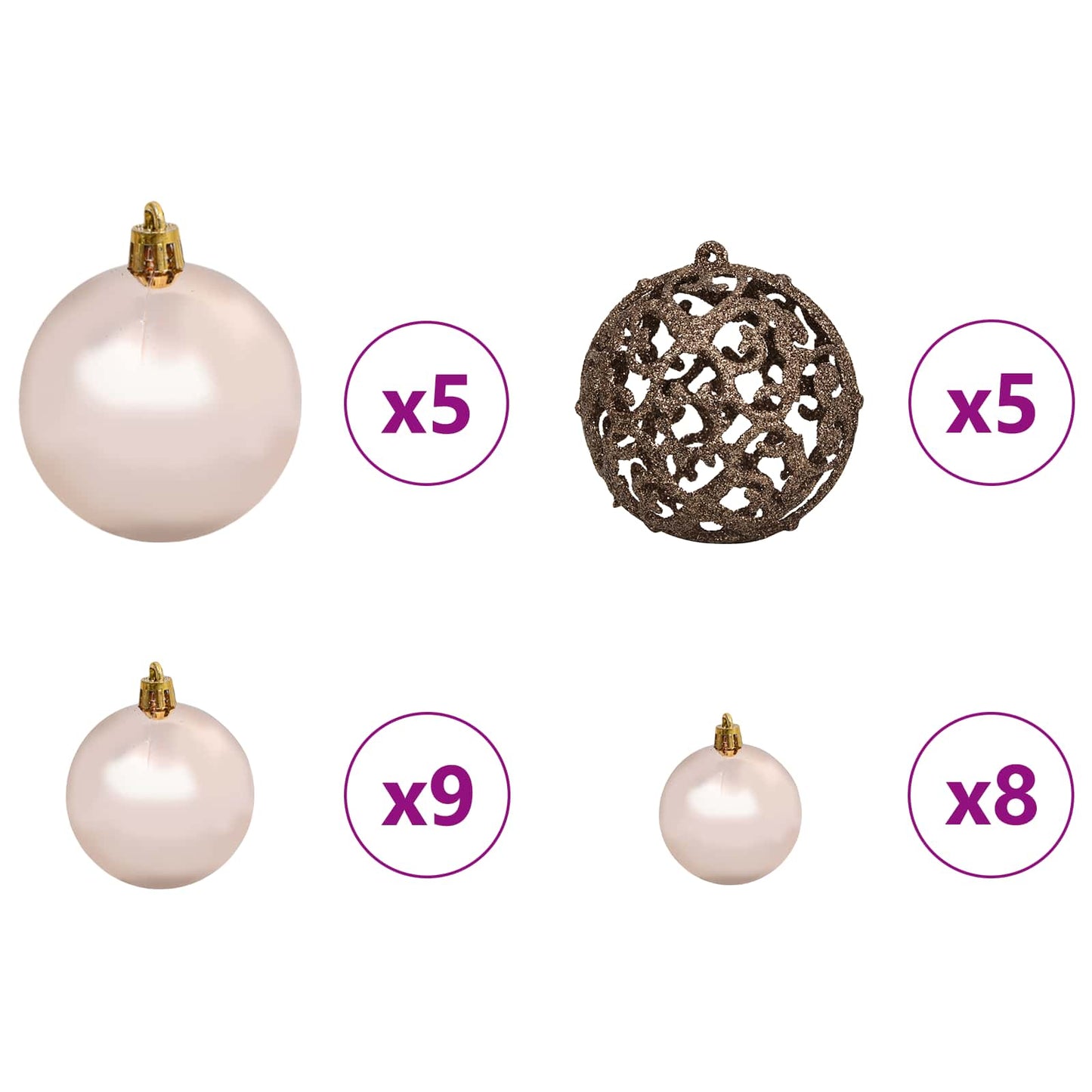 Artificial Christmas Tree White 68 x 68 x 120 cm PVC and Metal