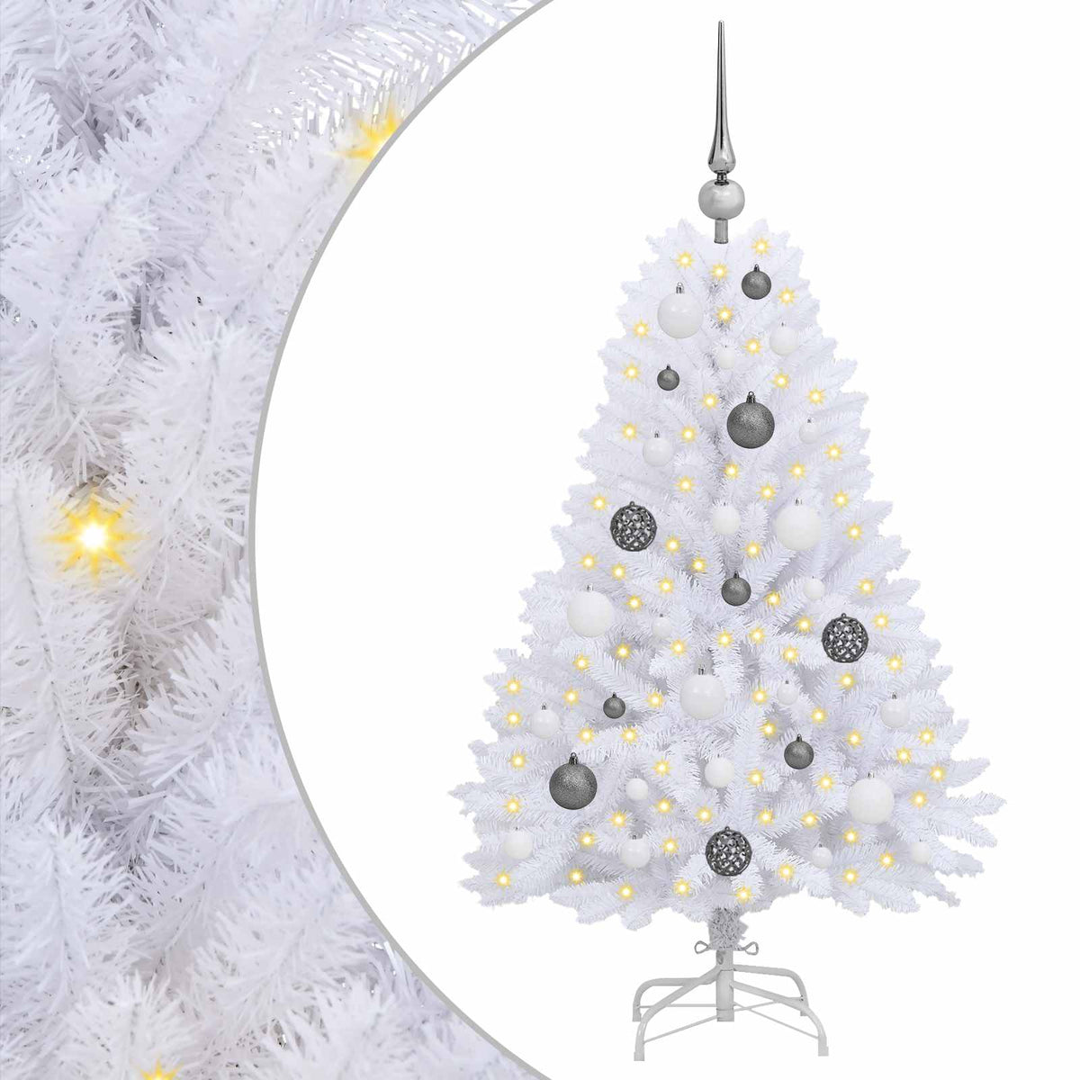 Artificial Christmas Tree 120 cm PVC and Steel White