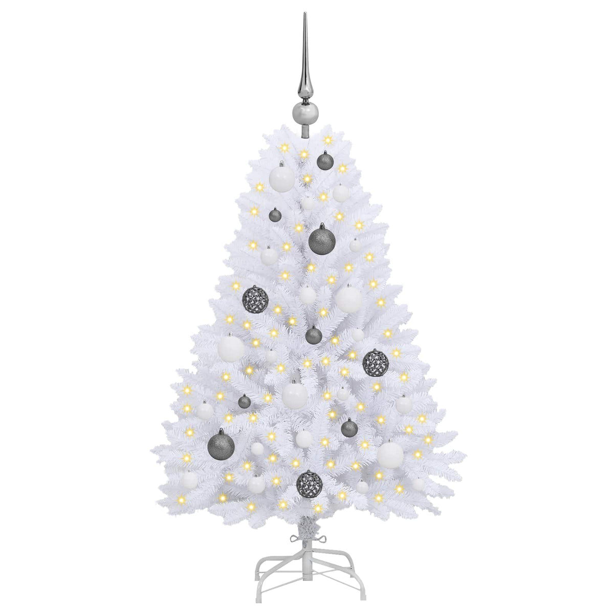 Artificial Christmas Tree 120 cm PVC and Steel White