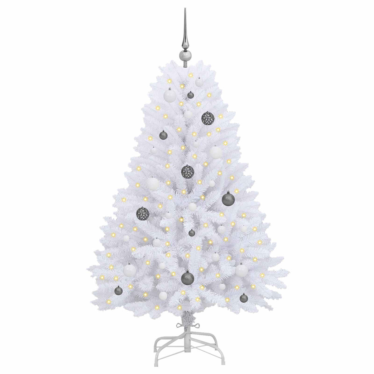 Artificial Christmas Tree 150 cm PVC and Steel White