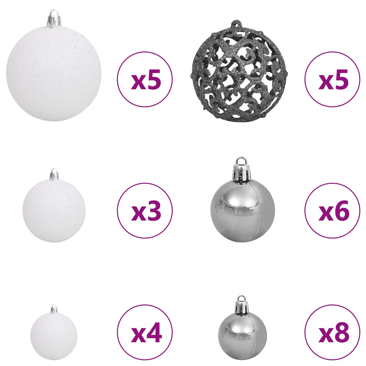 Artificial Christmas Tree 150 cm PVC and Steel White