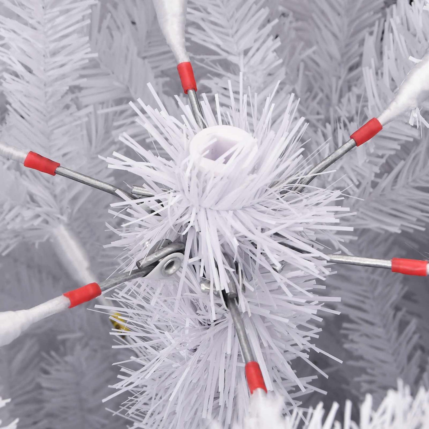 Artificial Christmas Tree White 180 cm PVC and Metal