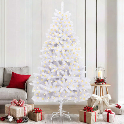 Artificial Christmas Tree White 210 cm PVC and Metal