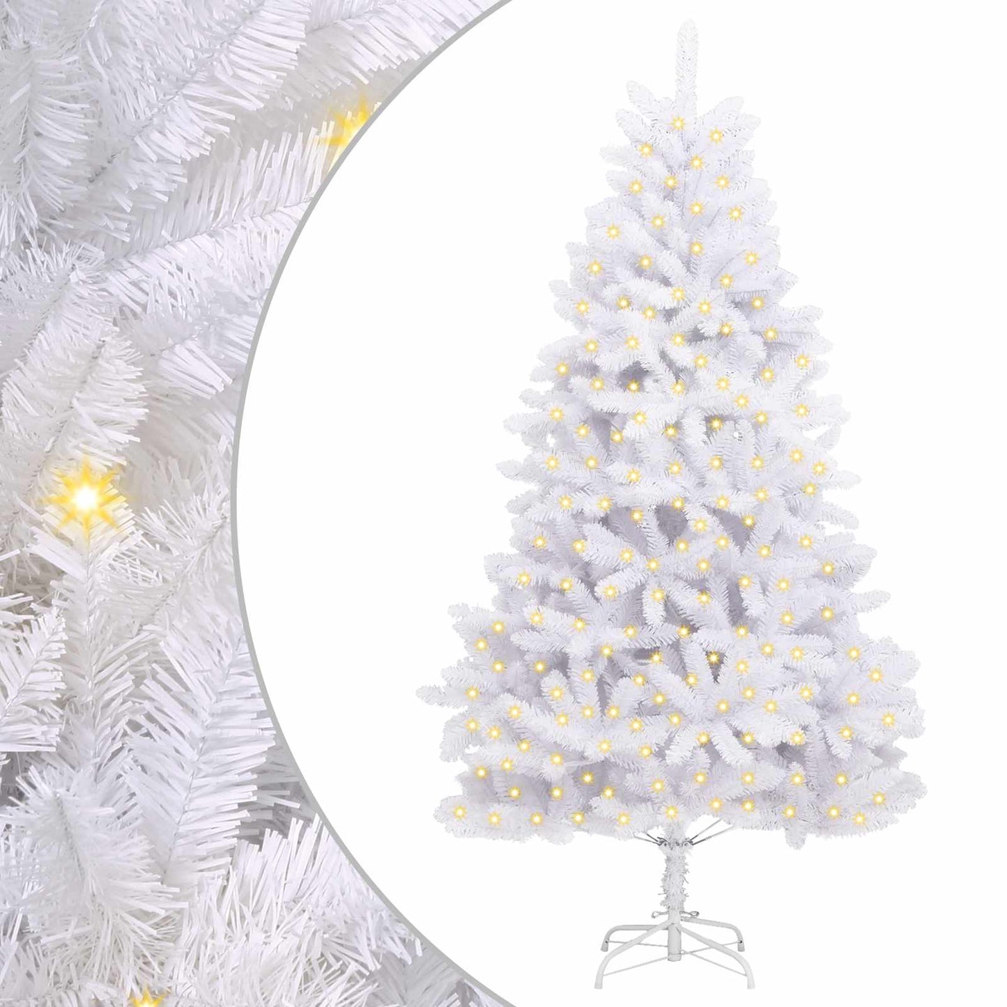 Artificial Christmas Tree White 240 cm PVC and Metal