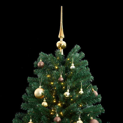 Artificial Hinged Christmas Tree 300 LEDs & Ball Set 210 cm