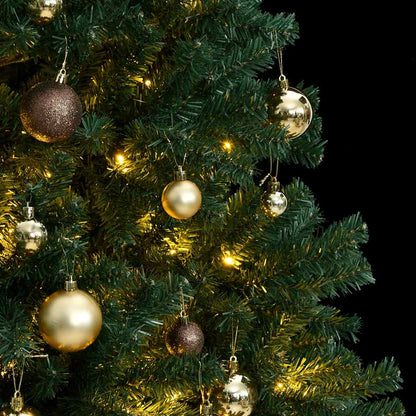 Artificial Hinged Christmas Tree 300 LEDs & Ball Set 210 cm
