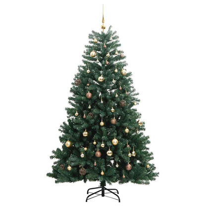 Artificial Hinged Christmas Tree 300 LEDs & Ball Set 210 cm