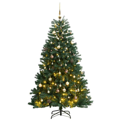Artificial Hinged Christmas Tree 300 LEDs & Ball Set 240 cm