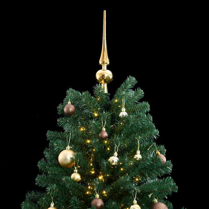 Artificial Hinged Christmas Tree 300 LEDs & Ball Set 240 cm
