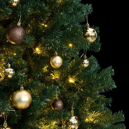Artificial Hinged Christmas Tree 300 LEDs & Ball Set 240 cm