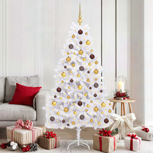 Artificial Christmas Tree 180 cm PVC and Steel White