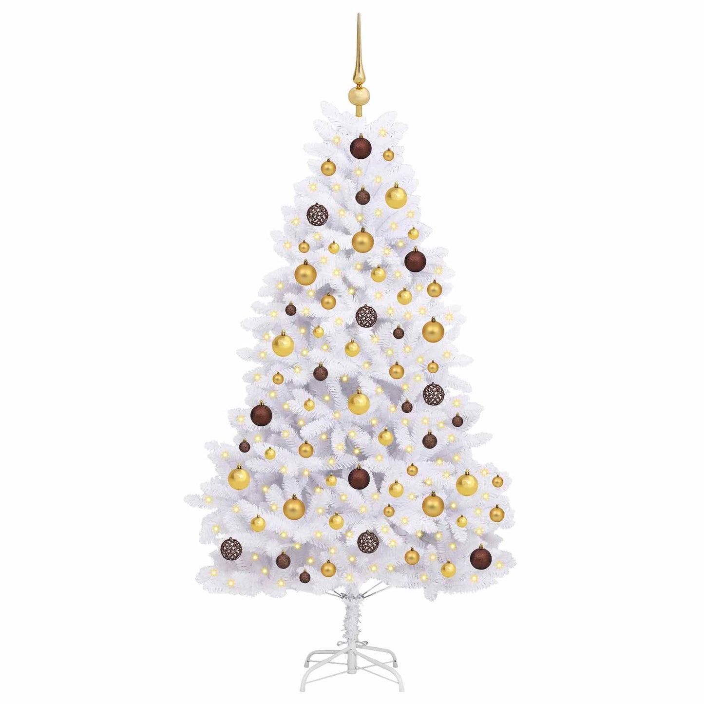Artificial Christmas Tree White 90 x 90 x 180 cm PVC and Metal