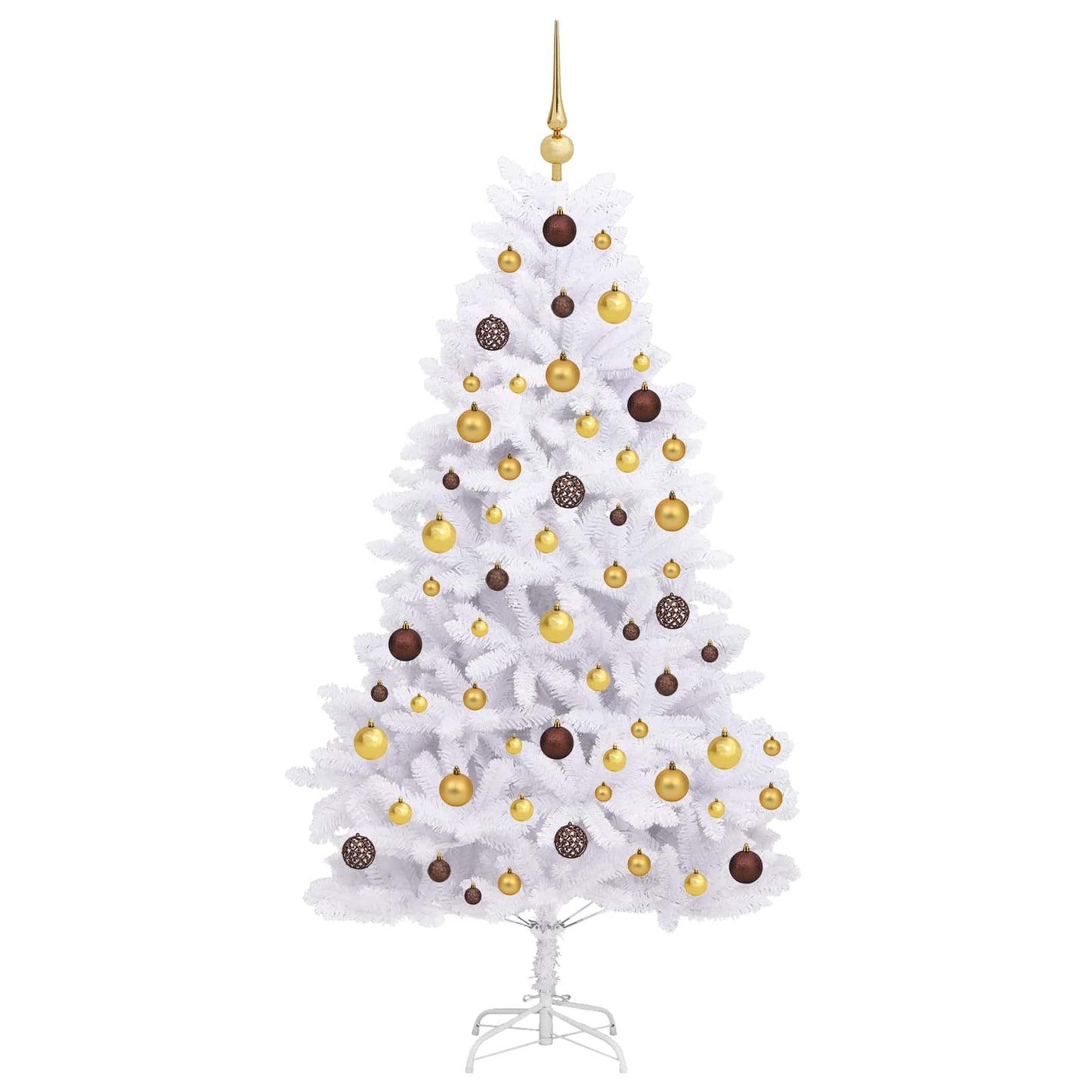 Artificial Christmas Tree White 90 x 90 x 180 cm PVC and Metal