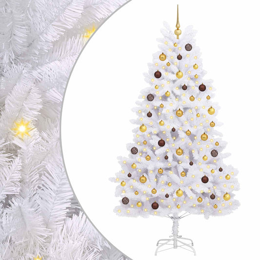 Artificial Christmas Tree 210 cm PVC and Steel White
