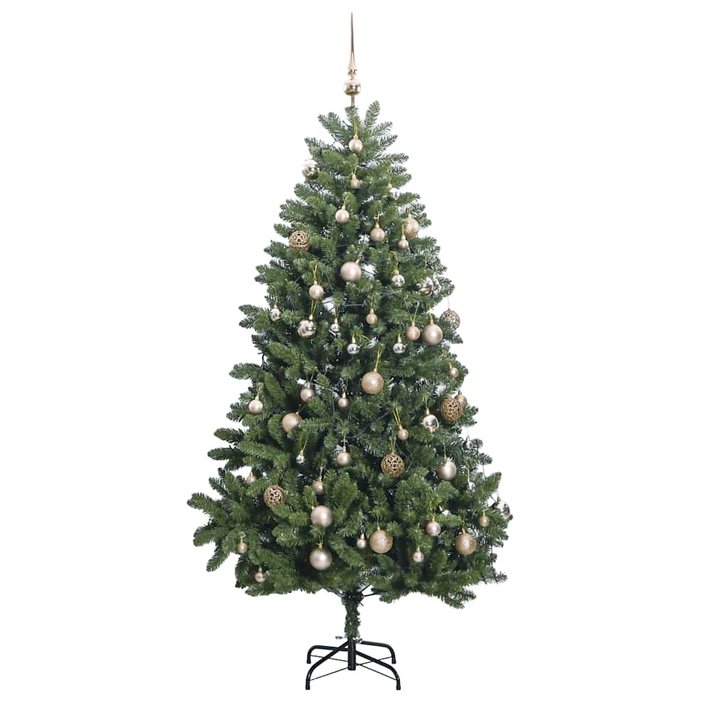 Artificial Hinged Christmas Tree 300 LEDs & Ball Set 270 cm