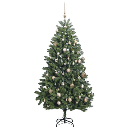 Artificial Hinged Christmas Tree 300 LEDs & Ball Set 270 cm