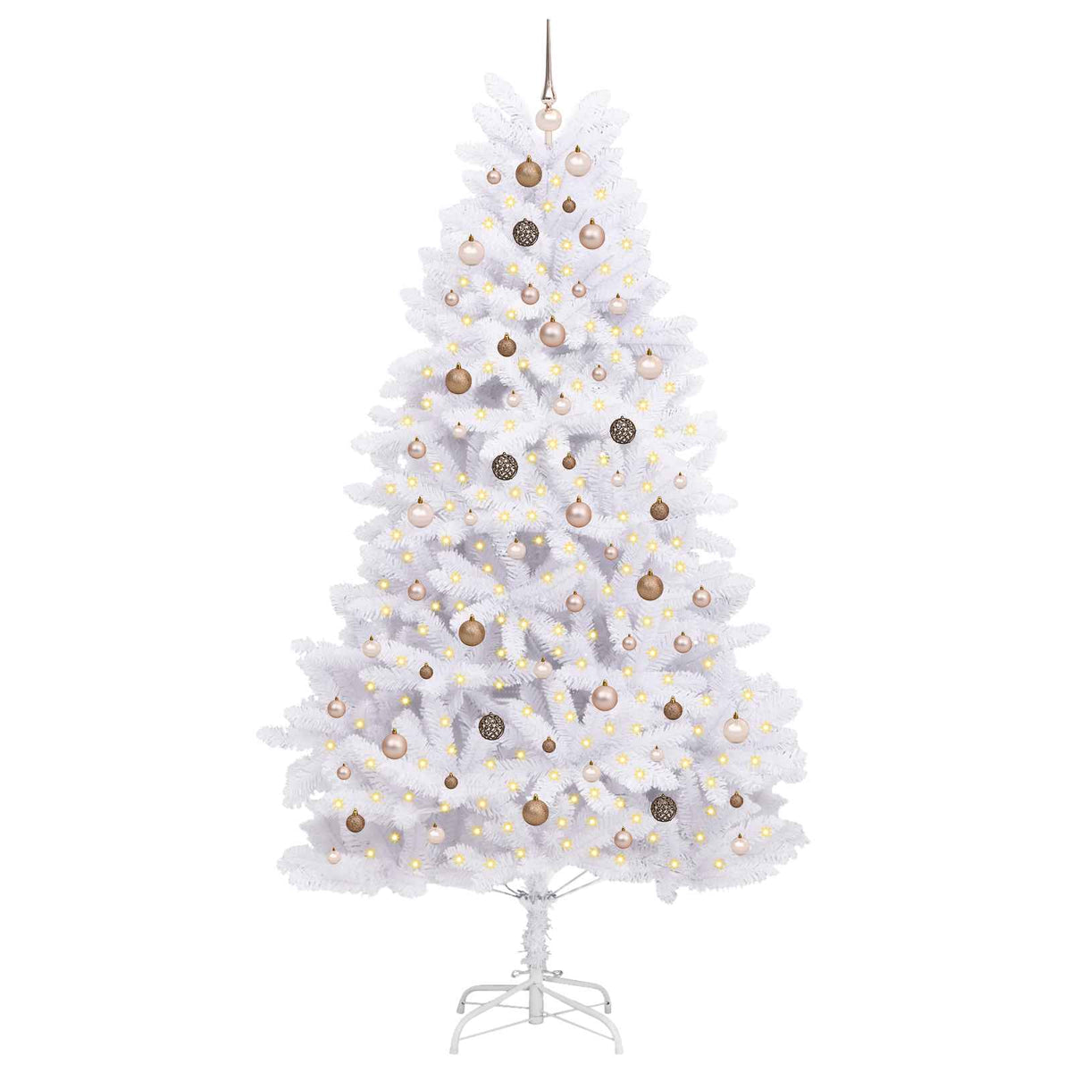 Artificial Christmas Tree 240 cm PVC and Steel White