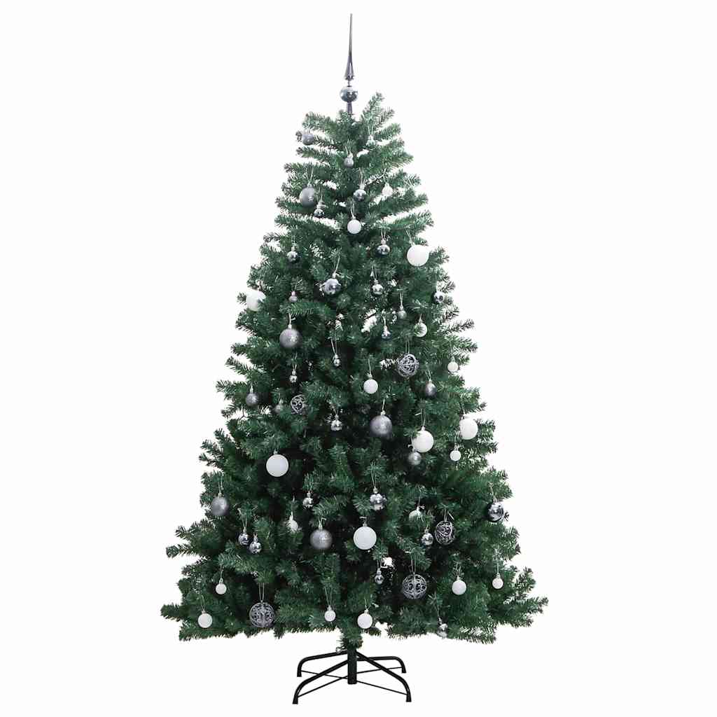 Artificial Hinged Christmas Tree 300 LEDs & Ball Set 210 cm