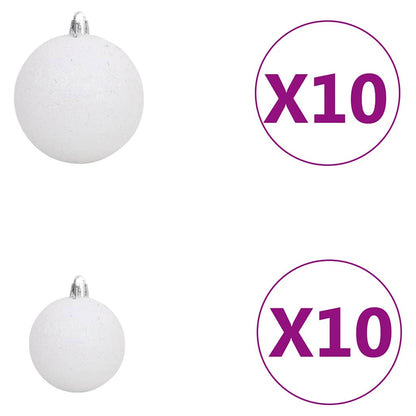 Artificial Hinged Christmas Tree 300 LEDs & Ball Set 240 cm