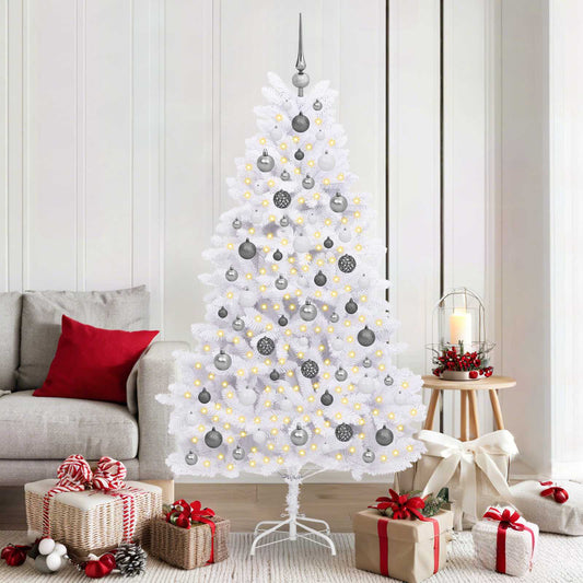 Artificial Christmas Tree 180 cm PVC and Steel White