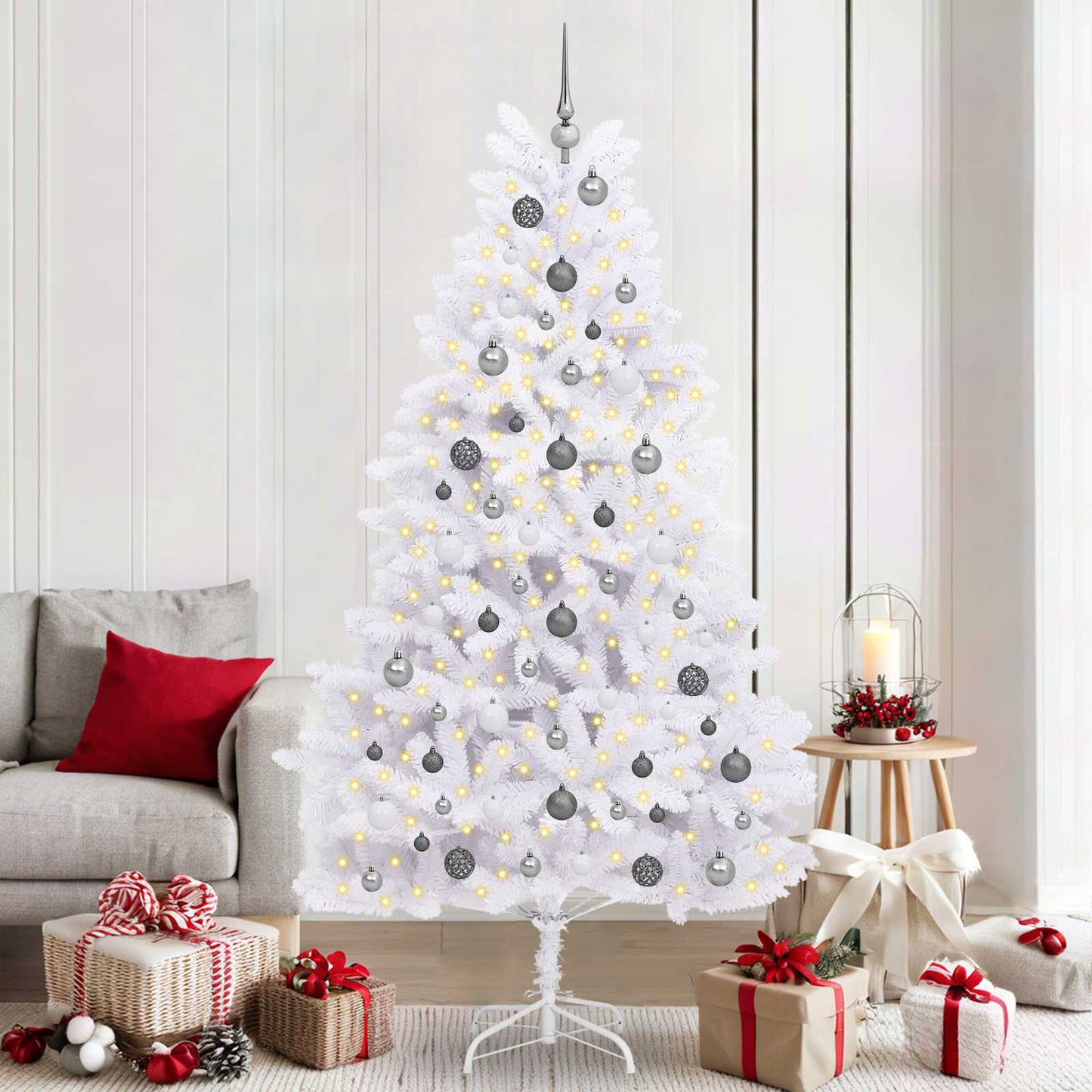 Artificial Christmas Tree White 106 x 106 x 210 cm