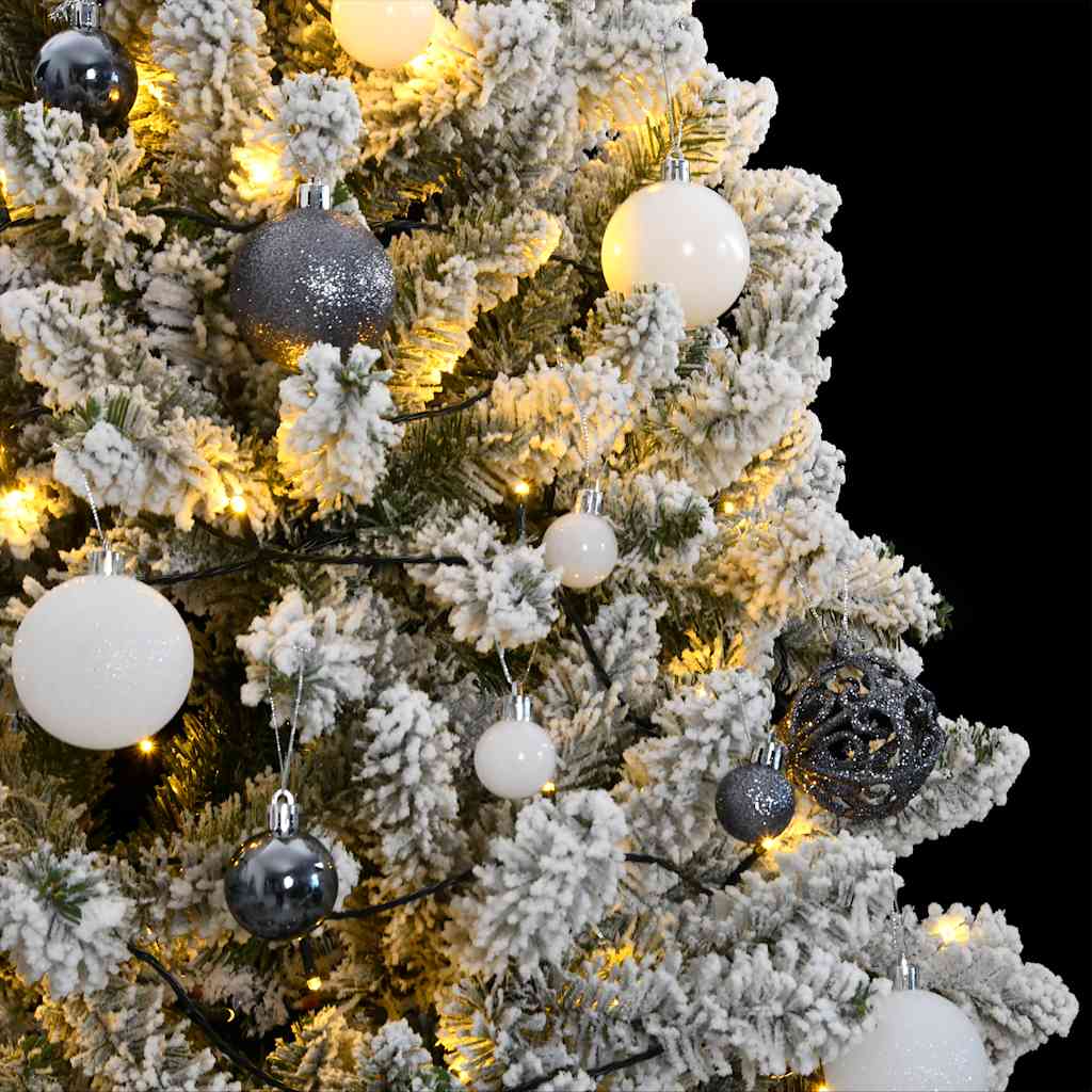 Artificial Hinged Christmas Tree | Green and white | PVC and metal