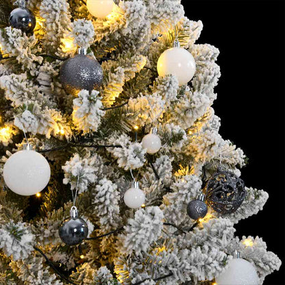 Artificial Hinged Christmas Tree | Green and white | PVC and metal