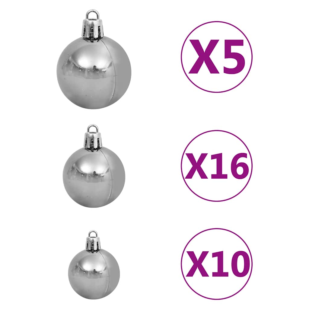 Artificial Hinged Christmas Tree | Green and white | PVC and metal