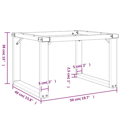 Coffee Table Legs O-Frame 50x40x38 cm Steel