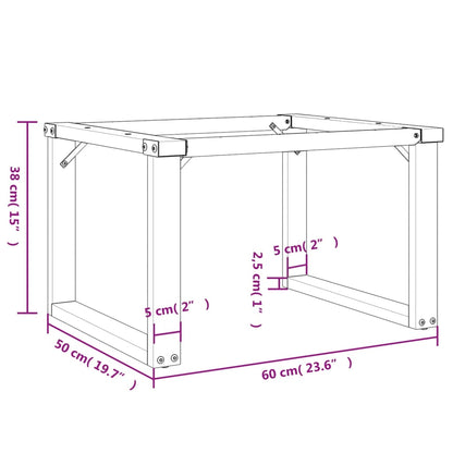 Coffee Table Legs O-Frame 60x50x38 cm Steel
