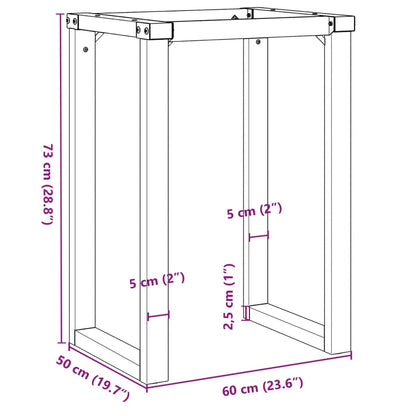 Dining Table Legs O-Frame 60x50x73 cm Steel