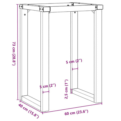 Dining Table Legs O-Frame 60x40x73 cm Steel