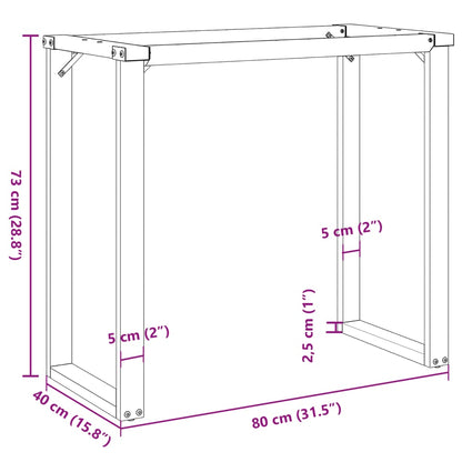 Dining Table Legs O-Frame 80x40x73 cm Steel