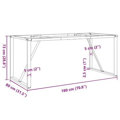 Dining Table Legs O-Frame 180x80x73 cm Steel