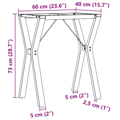 Dining Table Legs Y-Frame 60x40x73 cm Steel