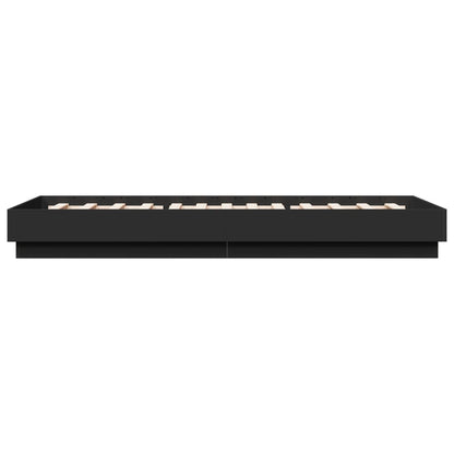 Bed Frame without Mattress with LED Lights Black 100x200 cm
