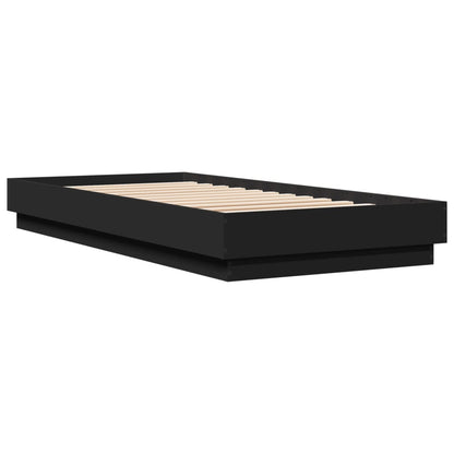 Bed Frame without Mattress with LED Lights Black 100x200 cm
