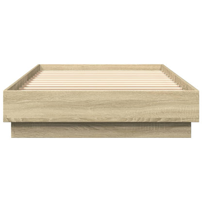 Bed Frame without Mattress Sonoma Oak 100x200 cm Engineered Wood