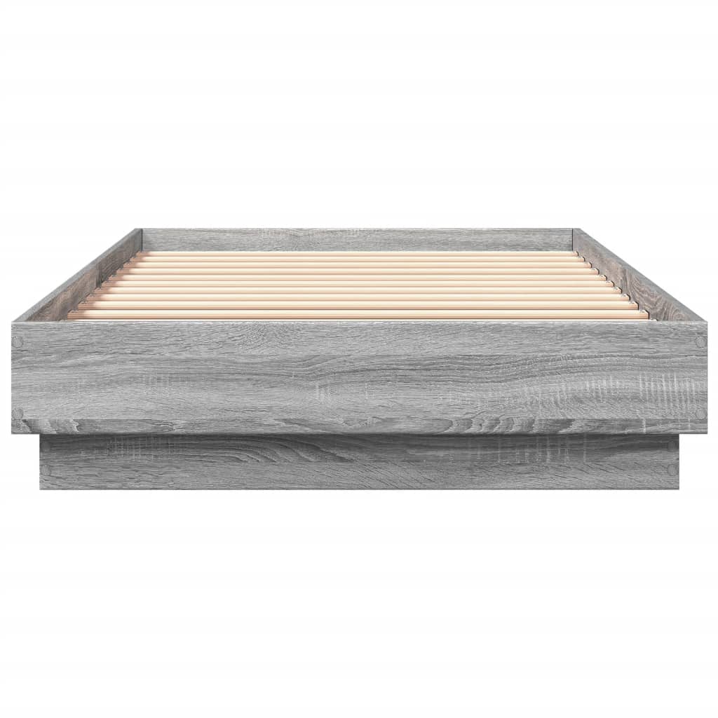Bed Frame without Mattress Grey Sonoma 100x200 cm