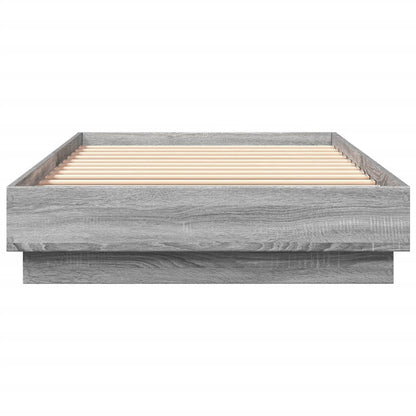 Bed Frame without Mattress Grey Sonoma 100x200 cm