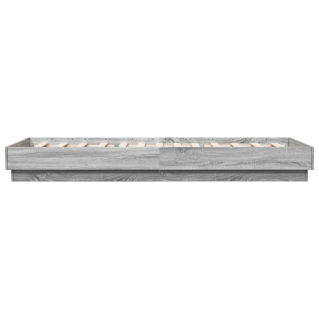 Bed Frame without Mattress Grey Sonoma 100x200 cm