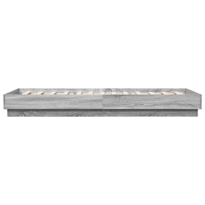 Bed Frame without Mattress Grey Sonoma 100x200 cm
