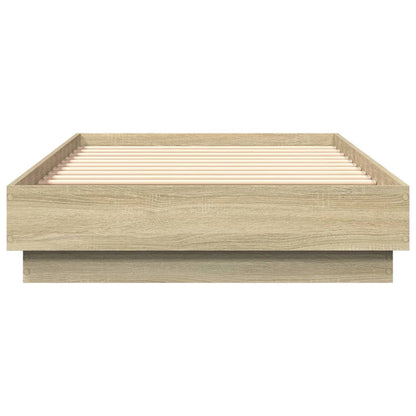 Bed Frame without Mattress Sonoma Oak 75x190 cm Engineered Wood