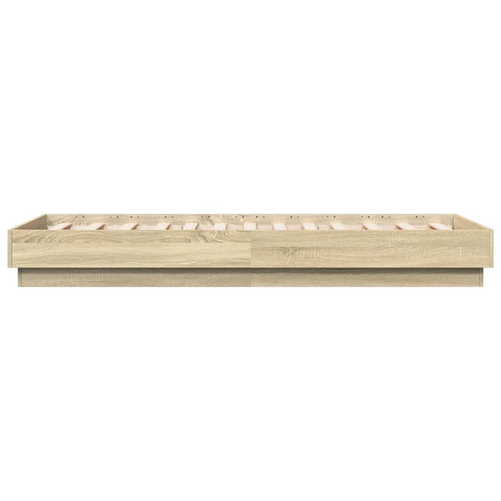 Bed Frame without Mattress Sonoma Oak 75x190 cm Engineered Wood