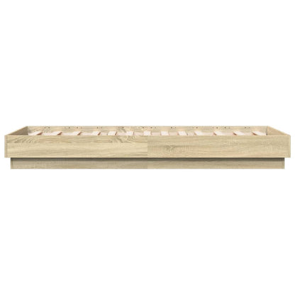 Bed Frame without Mattress Sonoma Oak 75x190 cm Engineered Wood