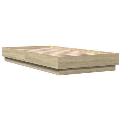 Bed Frame without Mattress Sonoma Oak 75x190 cm Engineered Wood