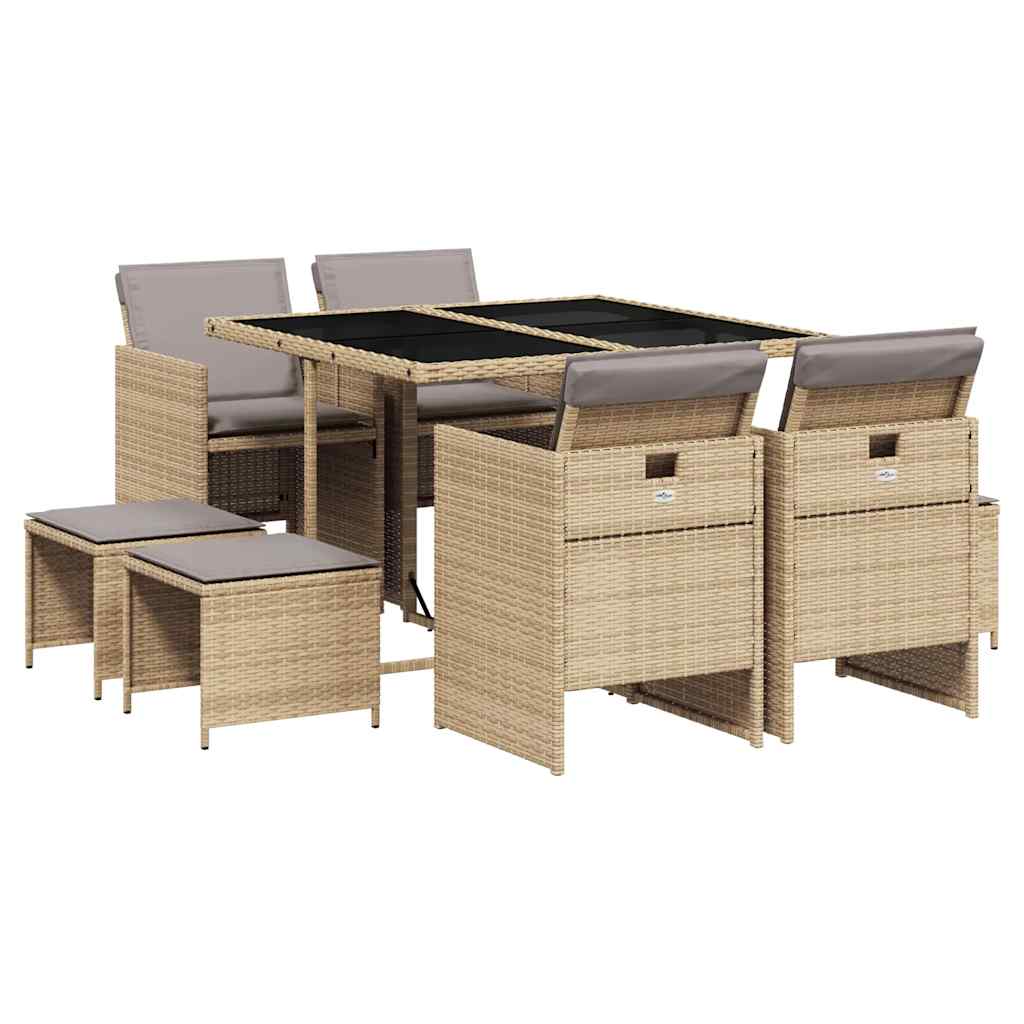 Garden Dining Set | Mix Beige, Black, Light Grey